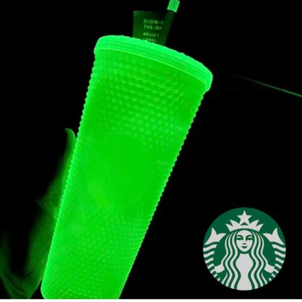 HTF Nwt Starbucks Glow in the Dark Studded Lemongrass Tumbler VENTI